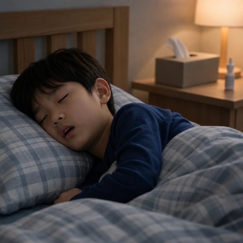 약을 써도 밤에 코막힘이 심한 아이, 비염 면역치료 대상인가요?